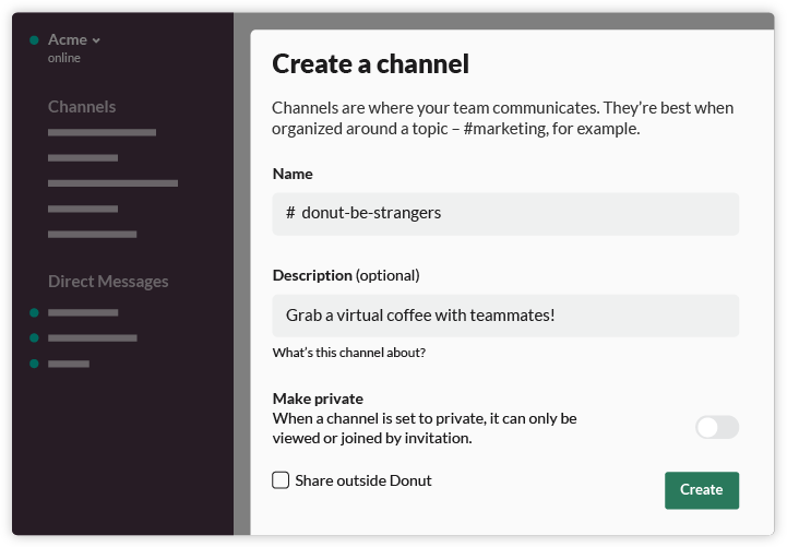 create-a-donut-channel
