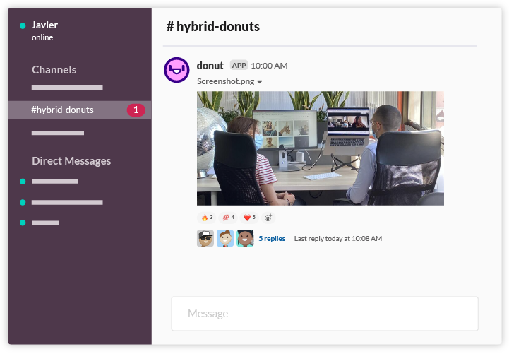 Donut app: employee engagement for hybrid teams in Slack