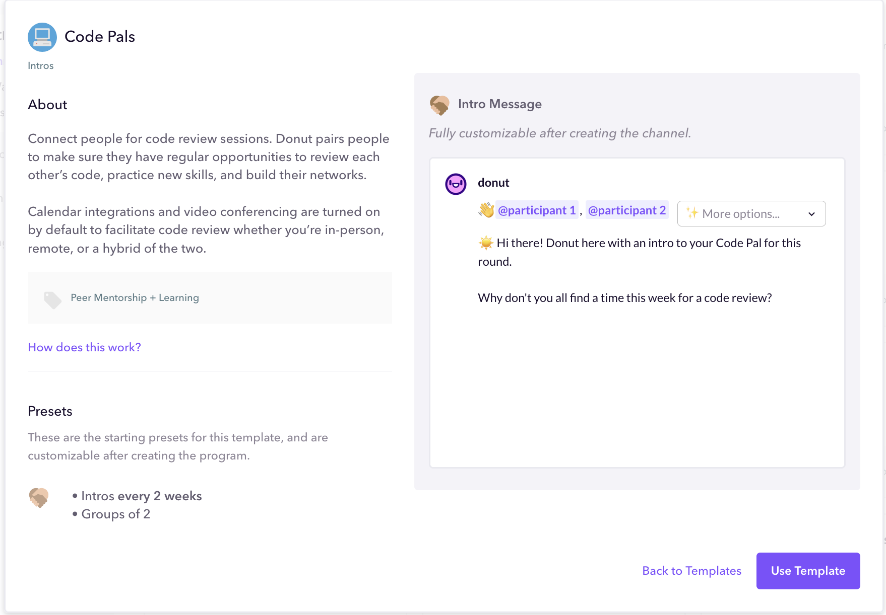 Donut's Code Pals template