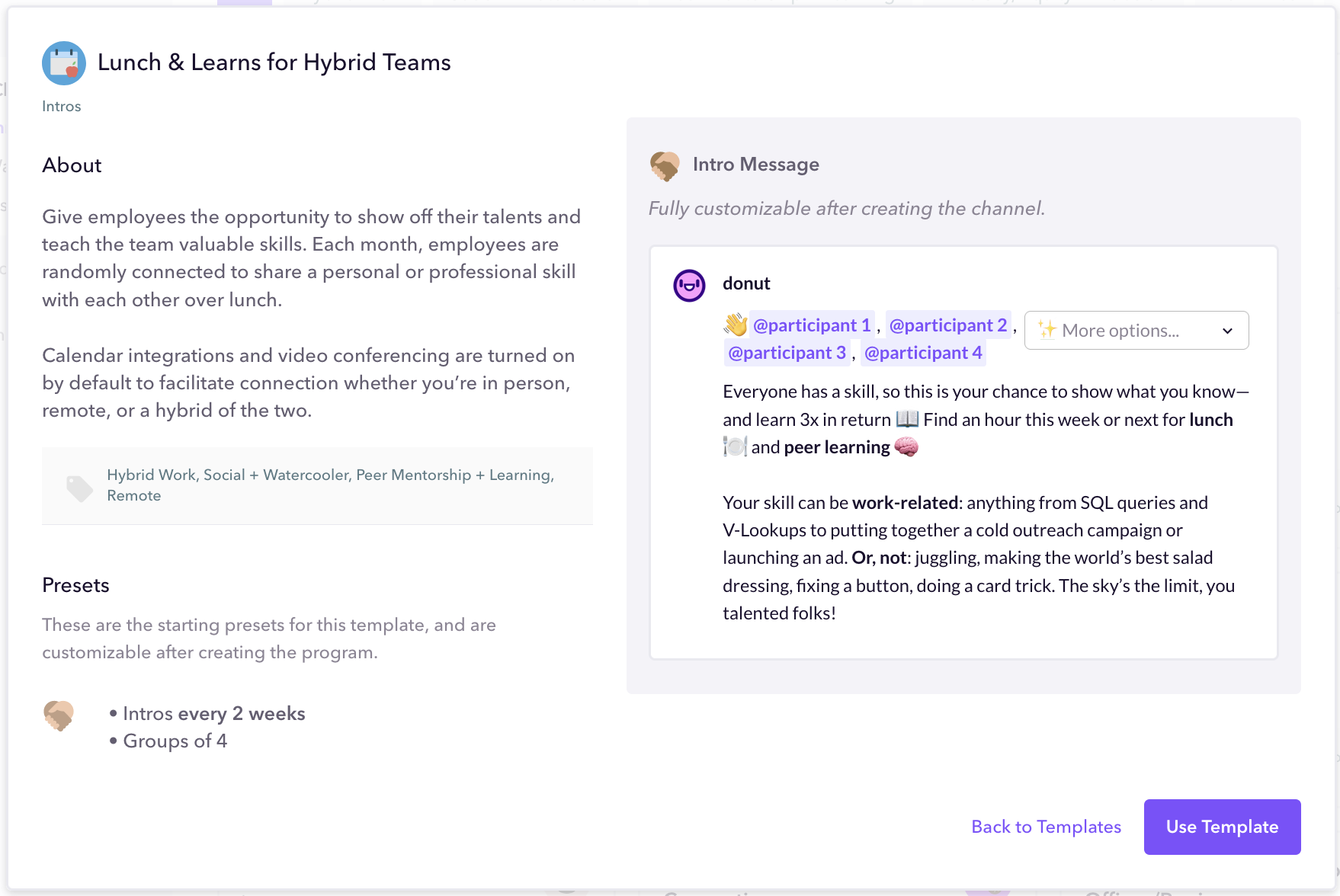 Donut's Lunch & Learn for Hybrid Teams Template