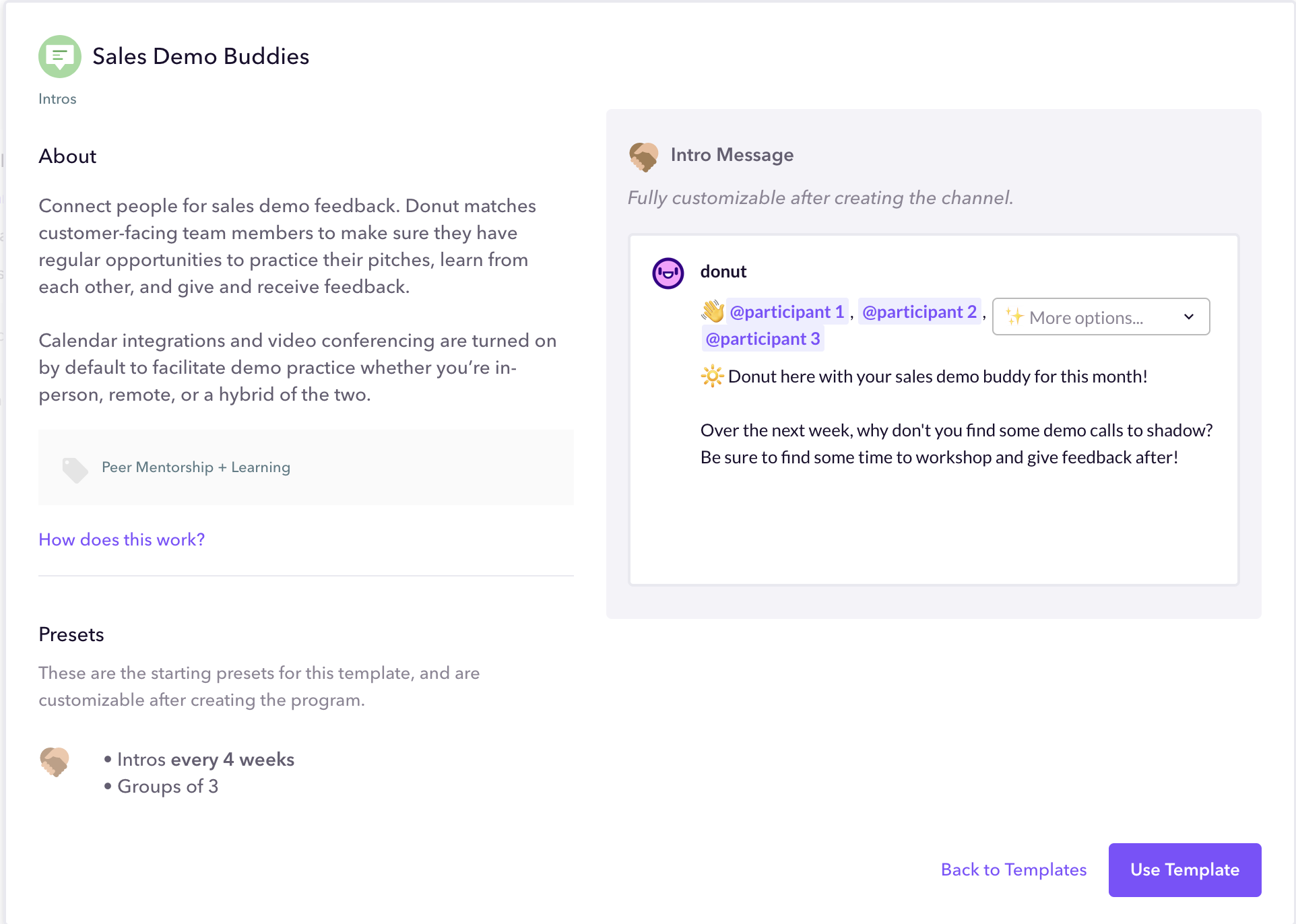 Donut's Sales Demo Buddies Template