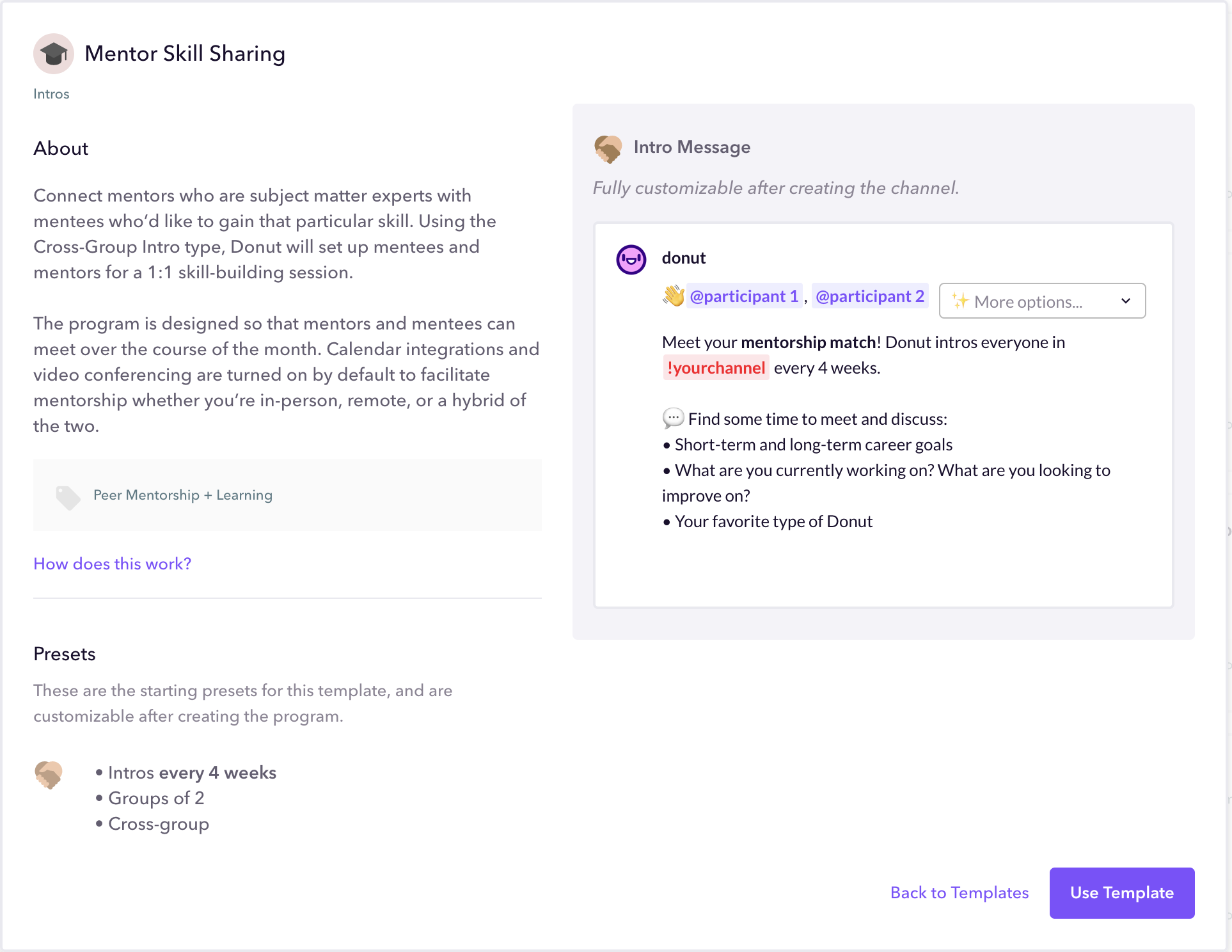 Donut Mentor Skill Sharing Template