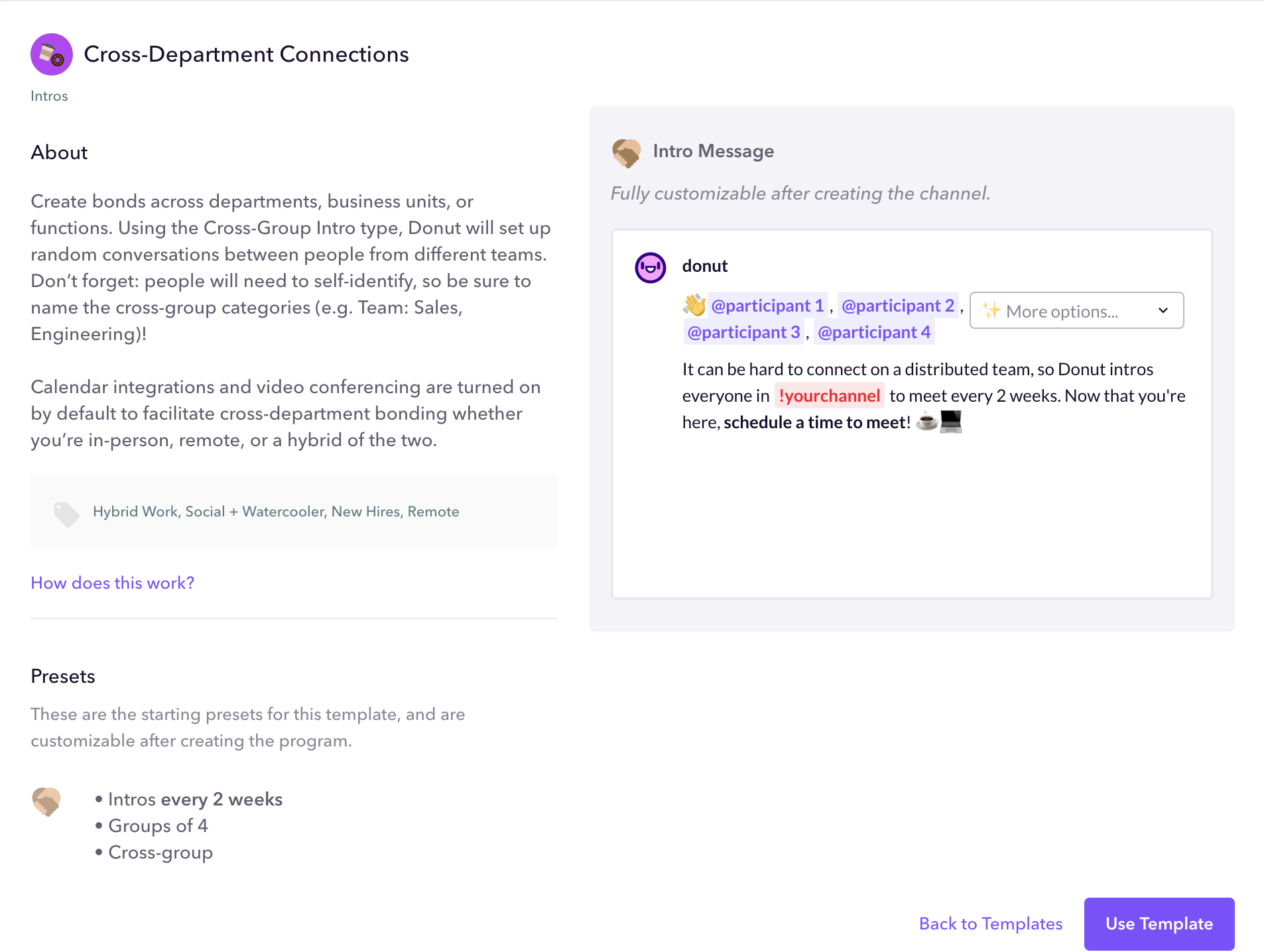 Donut Cross-Department Connections Template