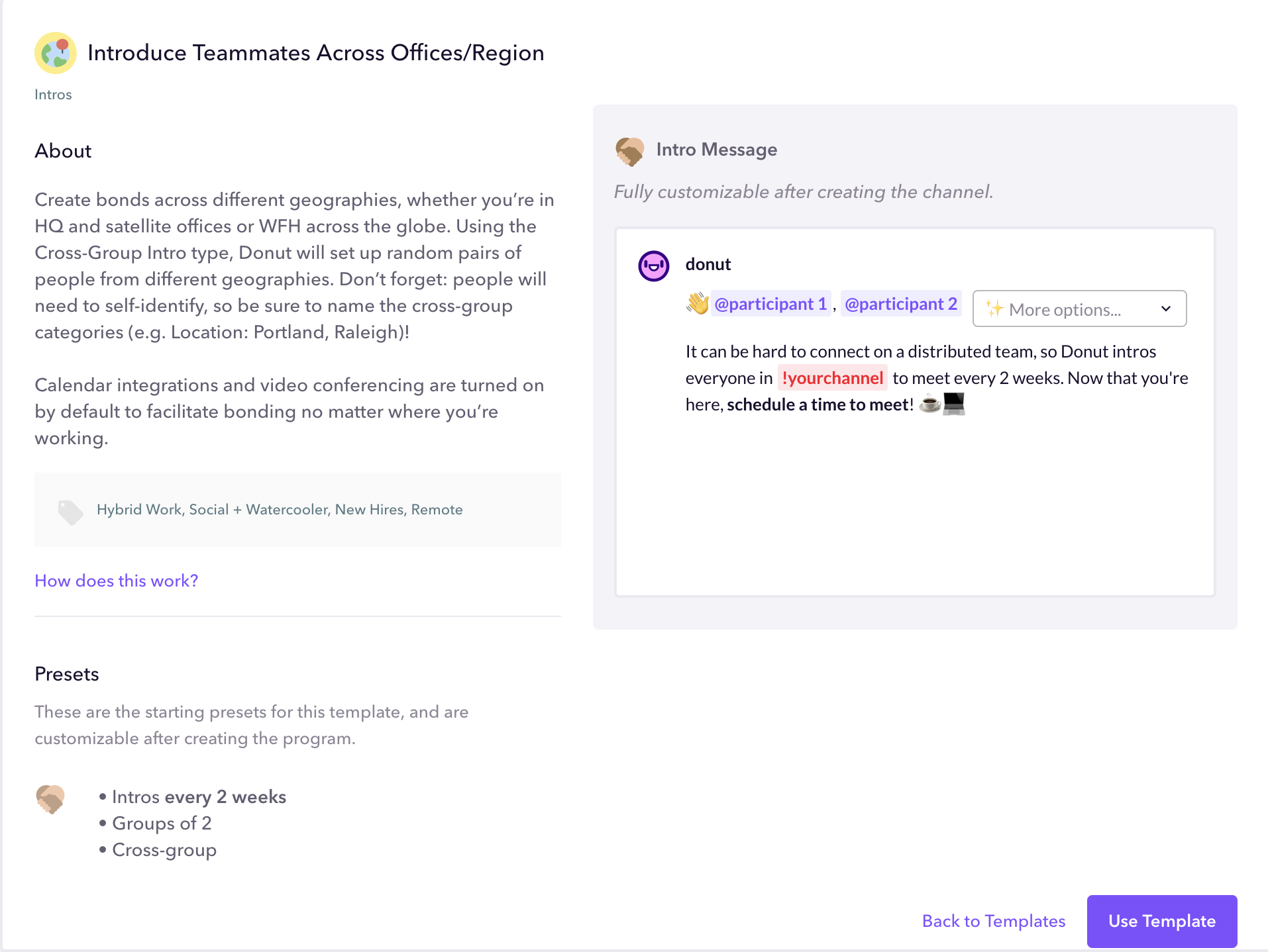 Donut's Introduce Distributed Teammates Template