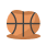 Un-Talent Show template logo, shown by a deflated basketball