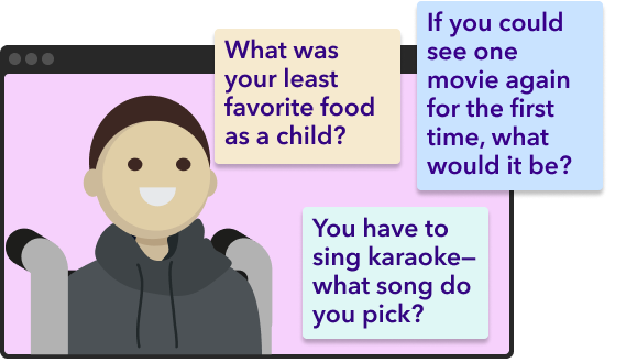 Donut native Zoom app Icebreakers in Zoom call window